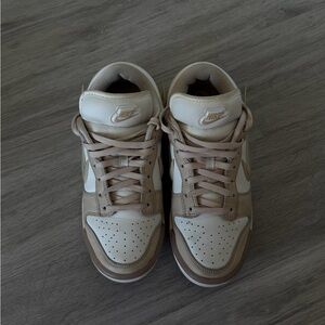 Nike Cream and White Athletic Shoes